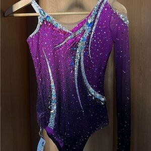 Purple Rhinestone Leotard